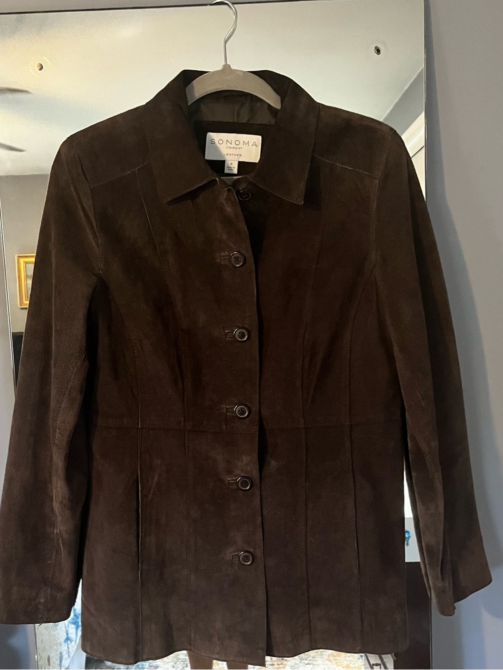 Sonoma Genuine Suede Button-Front Jacket